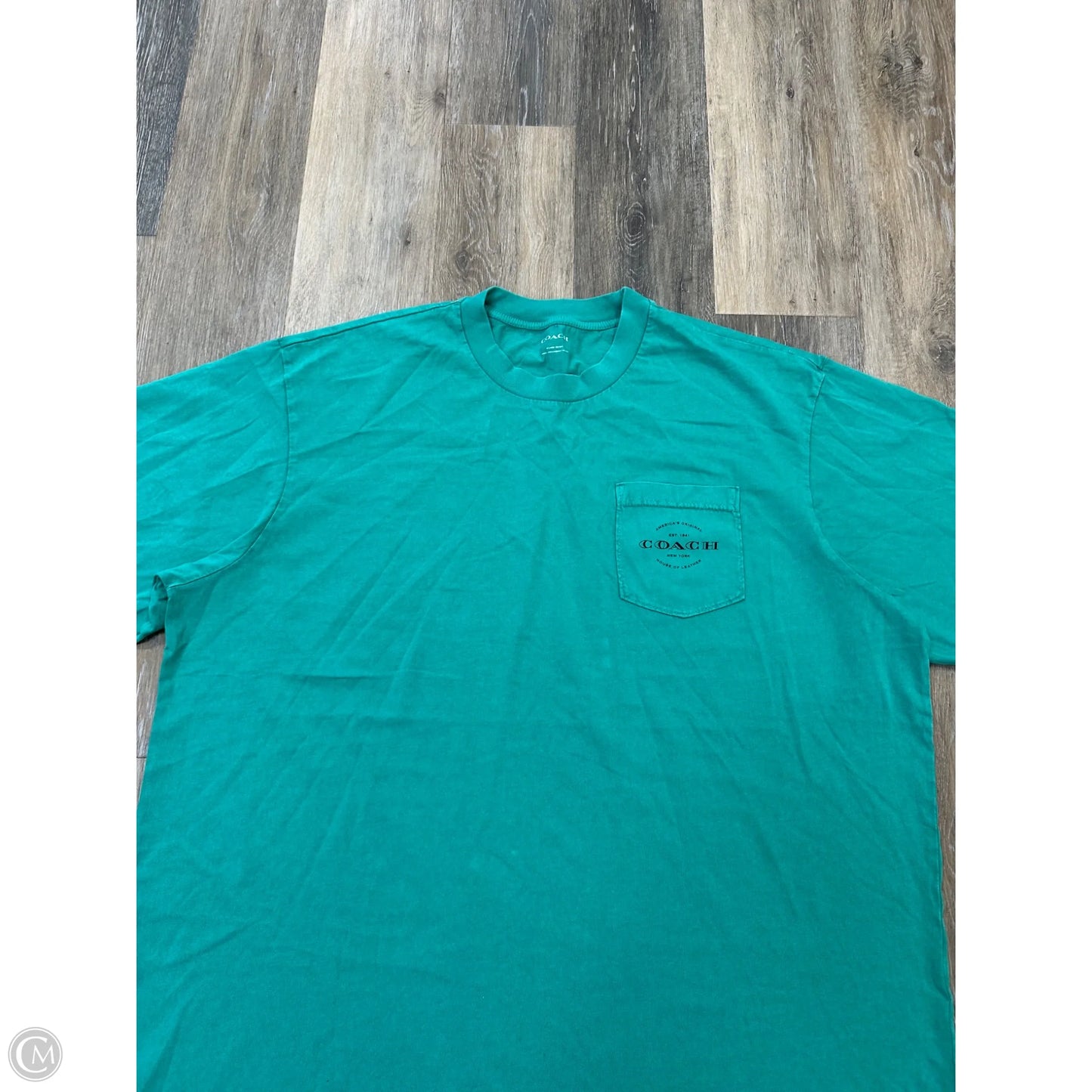 Top Short Sleeve Designer By Coach In Green, Size: 2x