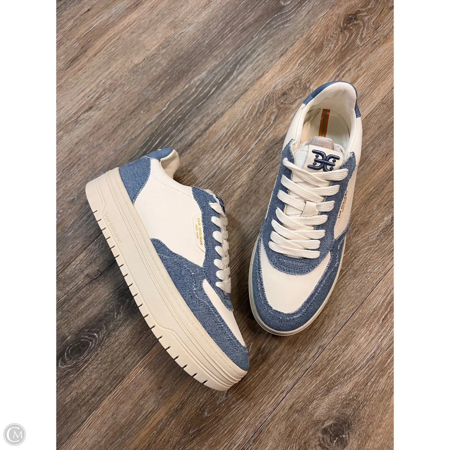 Shoes Sneakers By Sam Edelman In Blue & White, Size: 10.5
