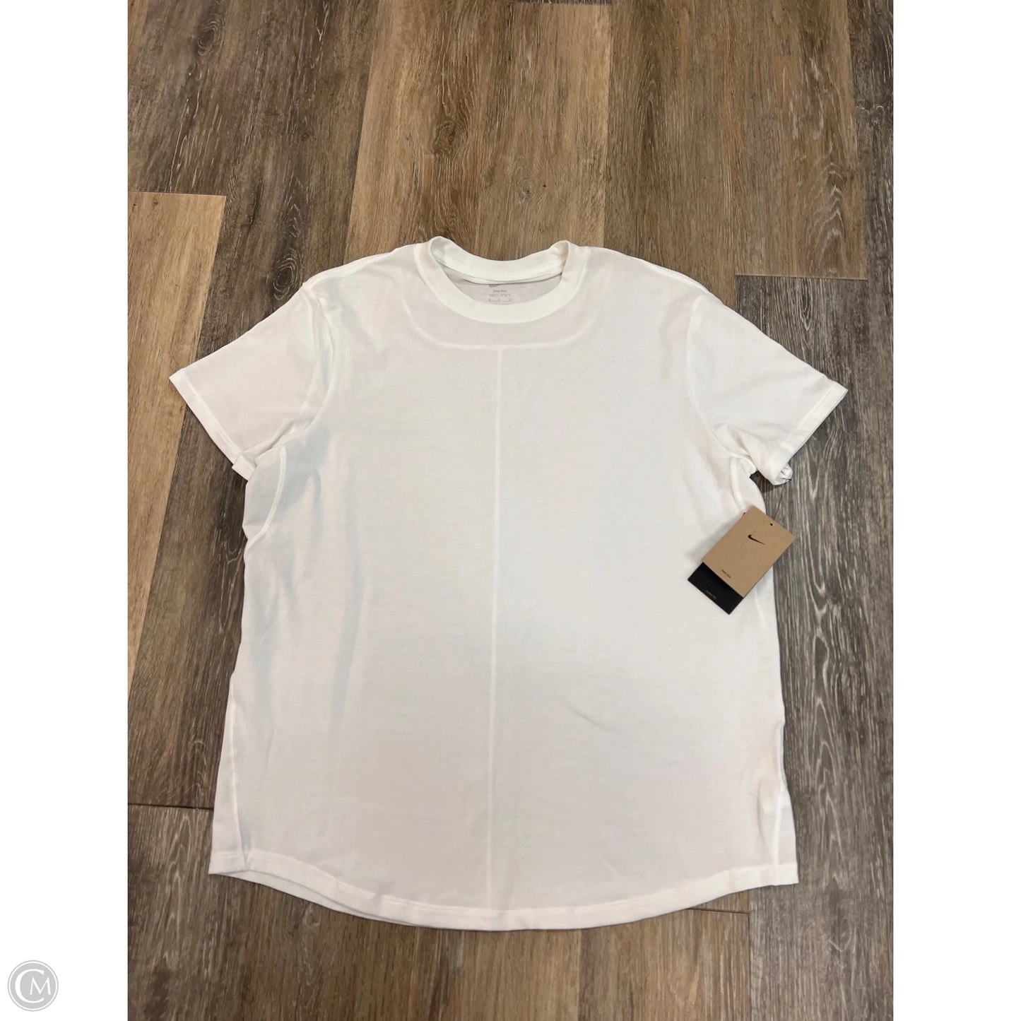 -Athletic Top Short Sleeve By Nike Apparel In White, Size: S