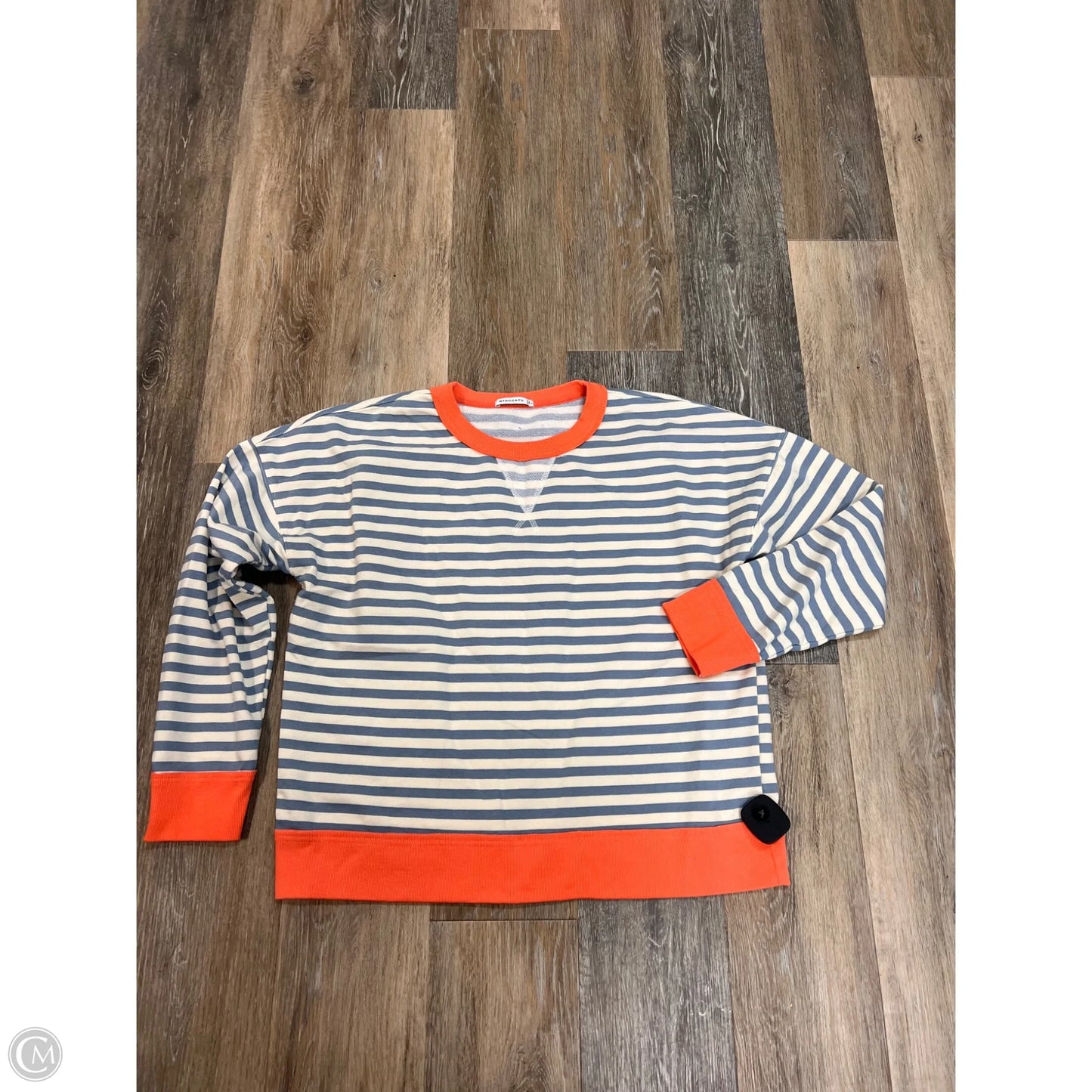 Top Long Sleeve By Staccato In Striped Pattern, Size: L