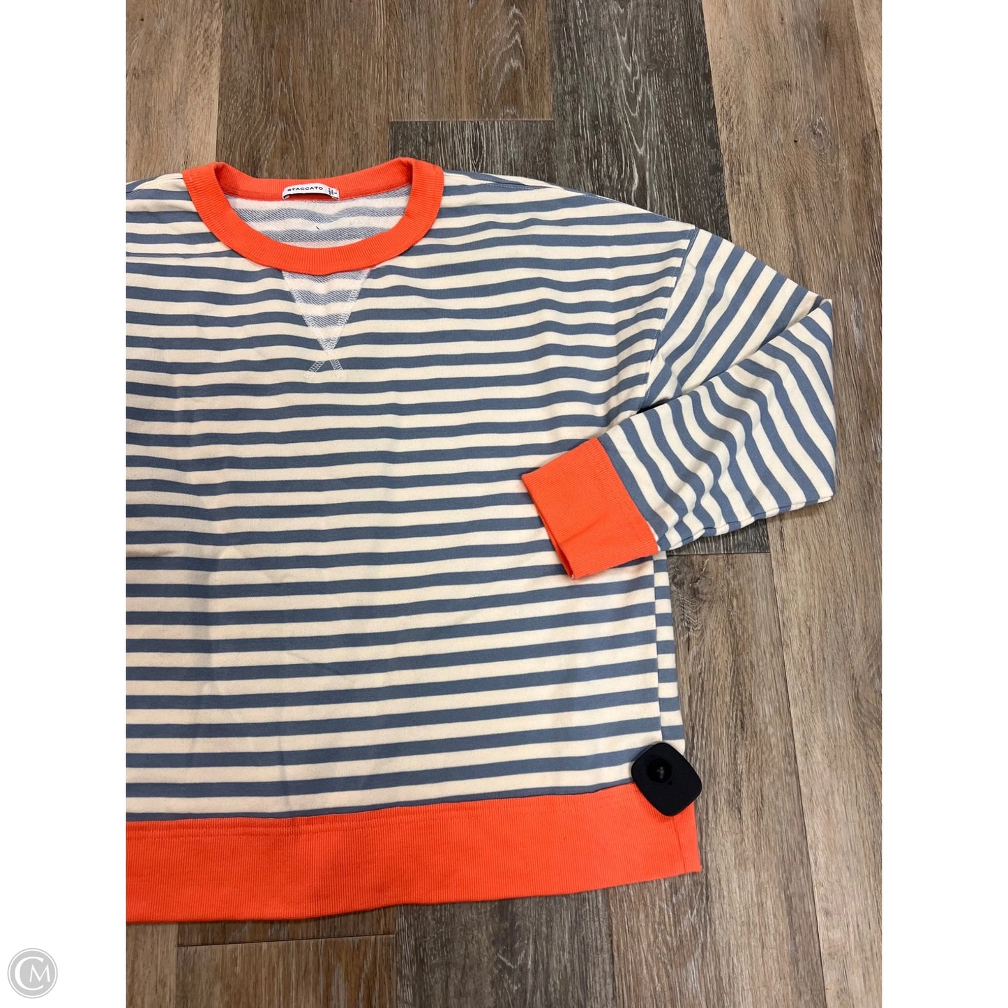 Top Long Sleeve By Staccato In Striped Pattern, Size: L