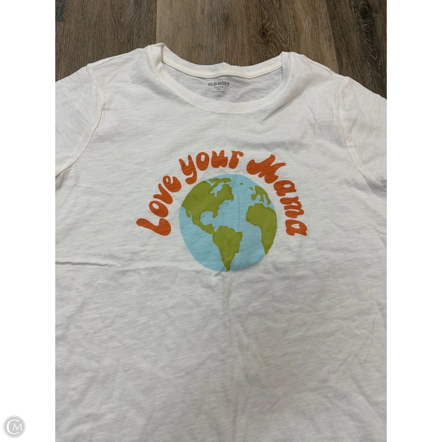 Top Short Sleeve By Old Navy In White, Size: Xl