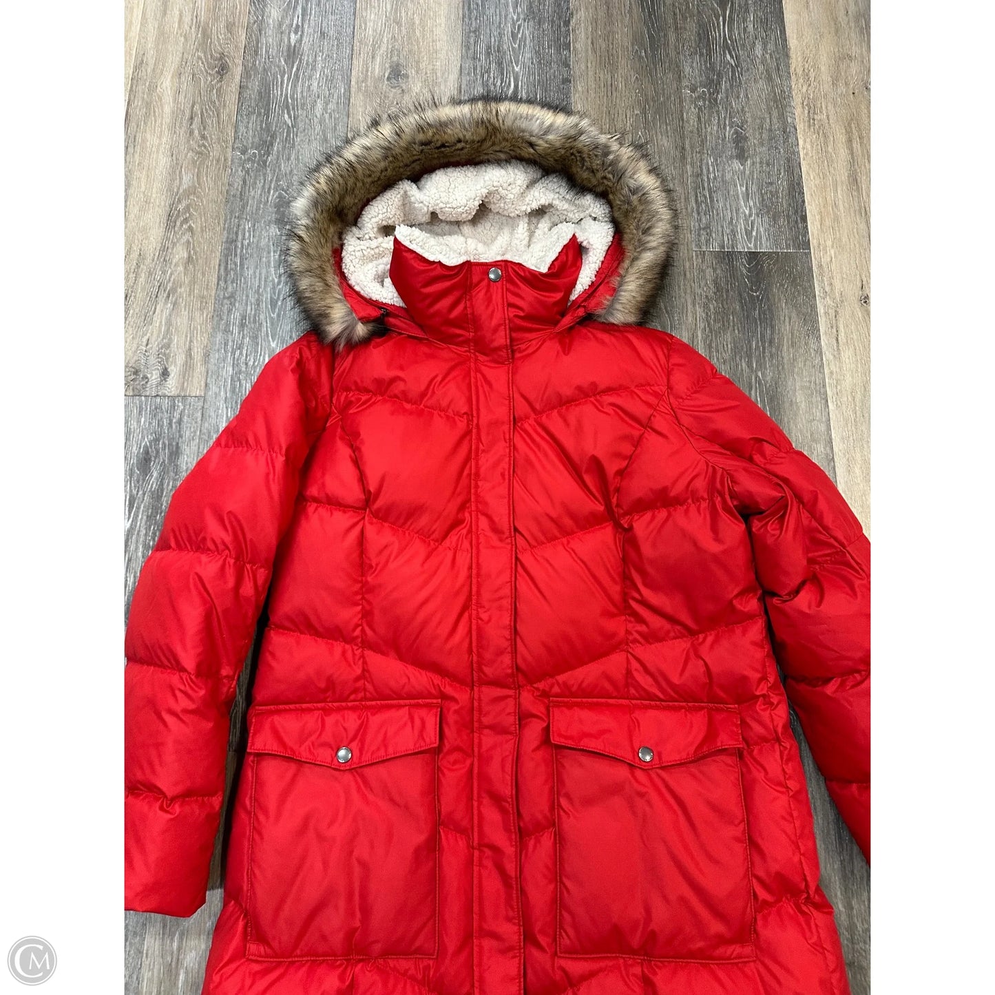 Coat Parka By Eddie Bauer In Red, Size: Xl