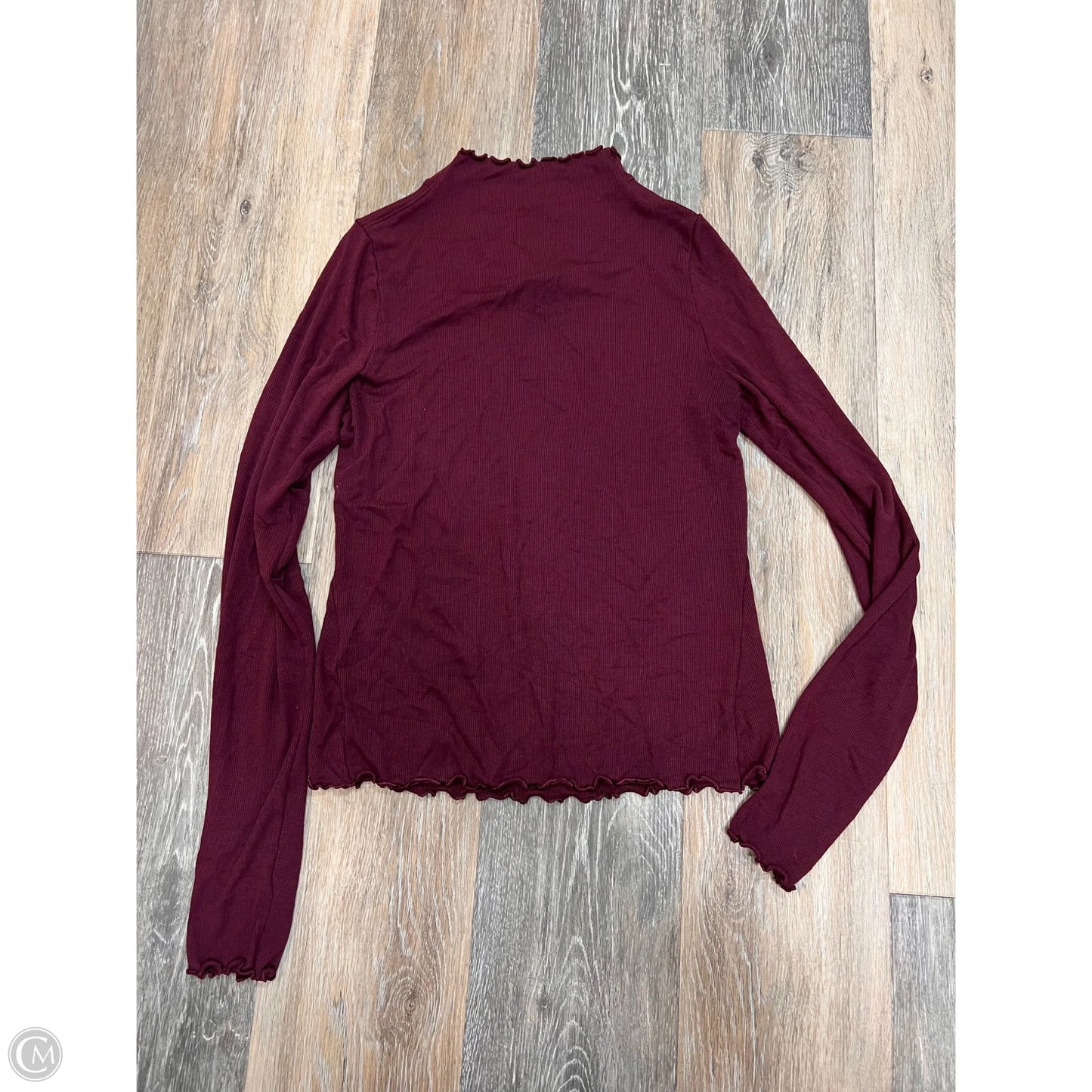 Top Long Sleeve By Lululemon In Maroon, Size: 6