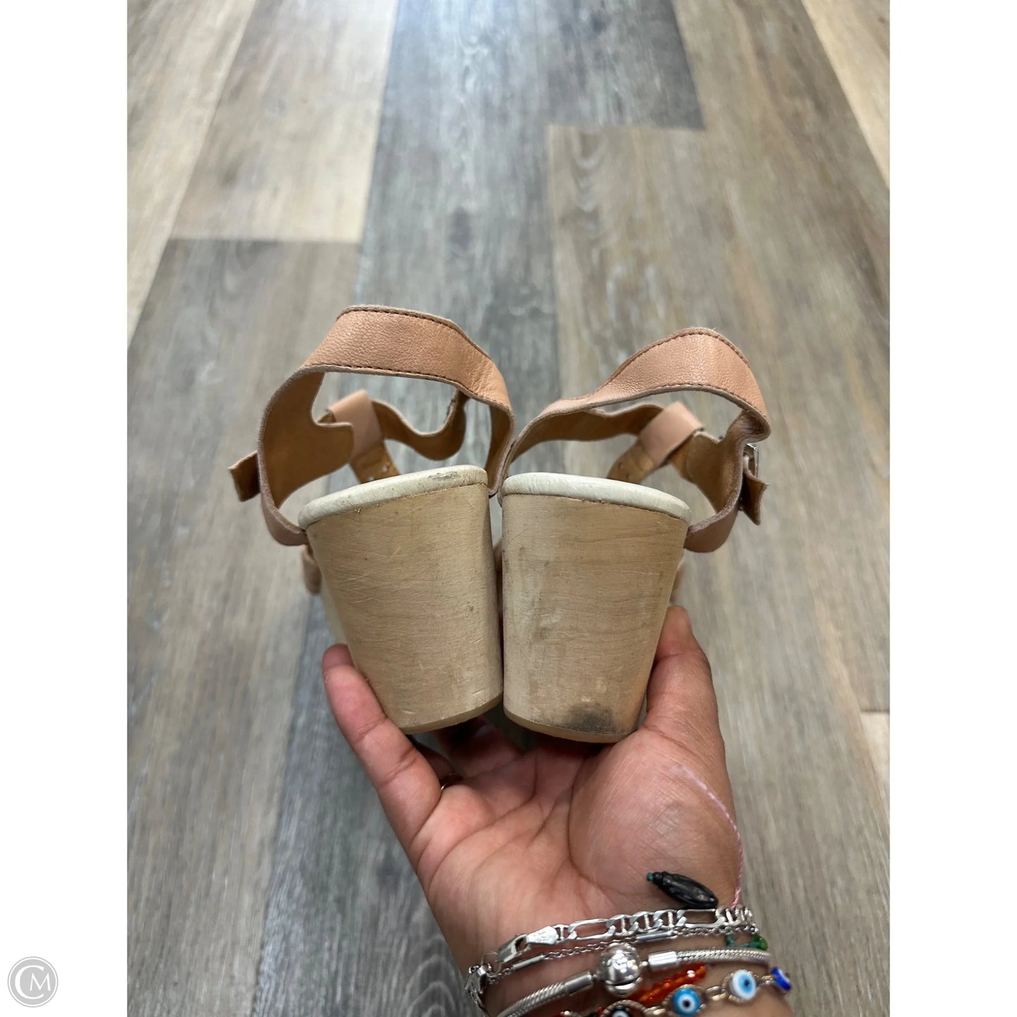 Sandals Heels Wedge By Jeffery Campbell In Tan, Size: 8