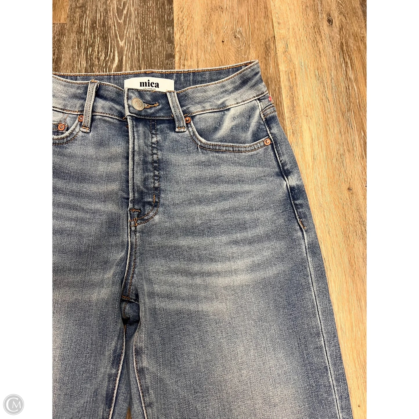 Jeans Straight By Mica In Blue Denim, Size: 1/25
