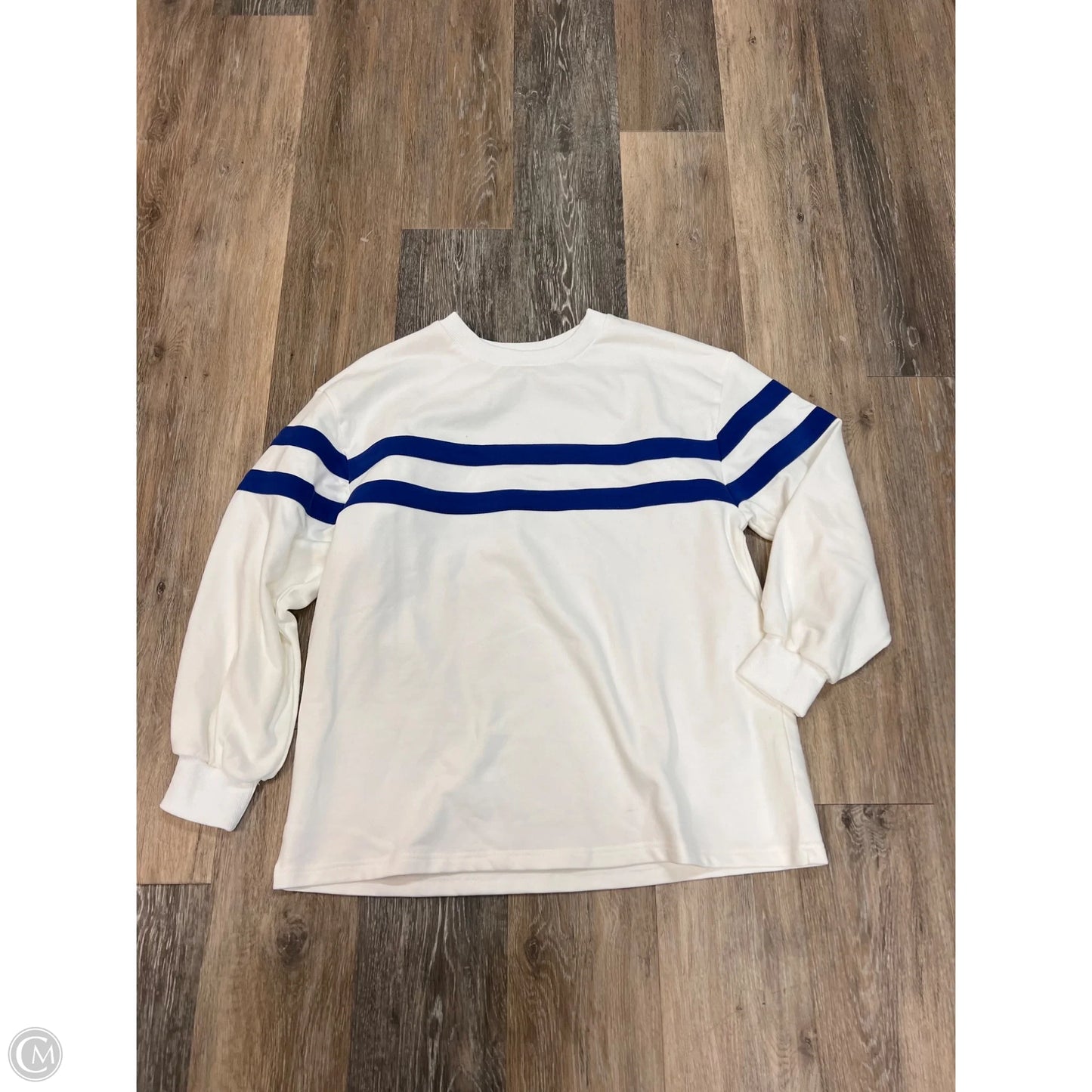 Sweatshirt Crewneck By Pink Lily In White, Size: Xs