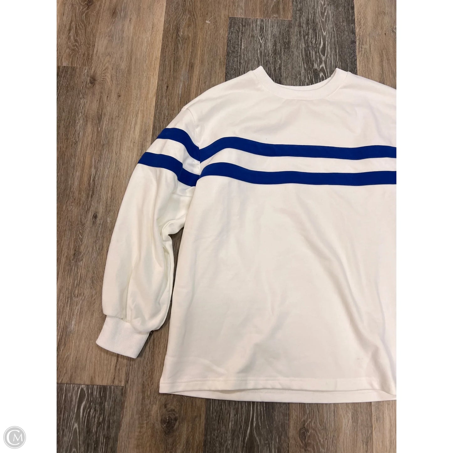 Sweatshirt Crewneck By Pink Lily In White, Size: Xs
