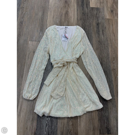 Dress Party Short By Showpo In Cream, Size: 10