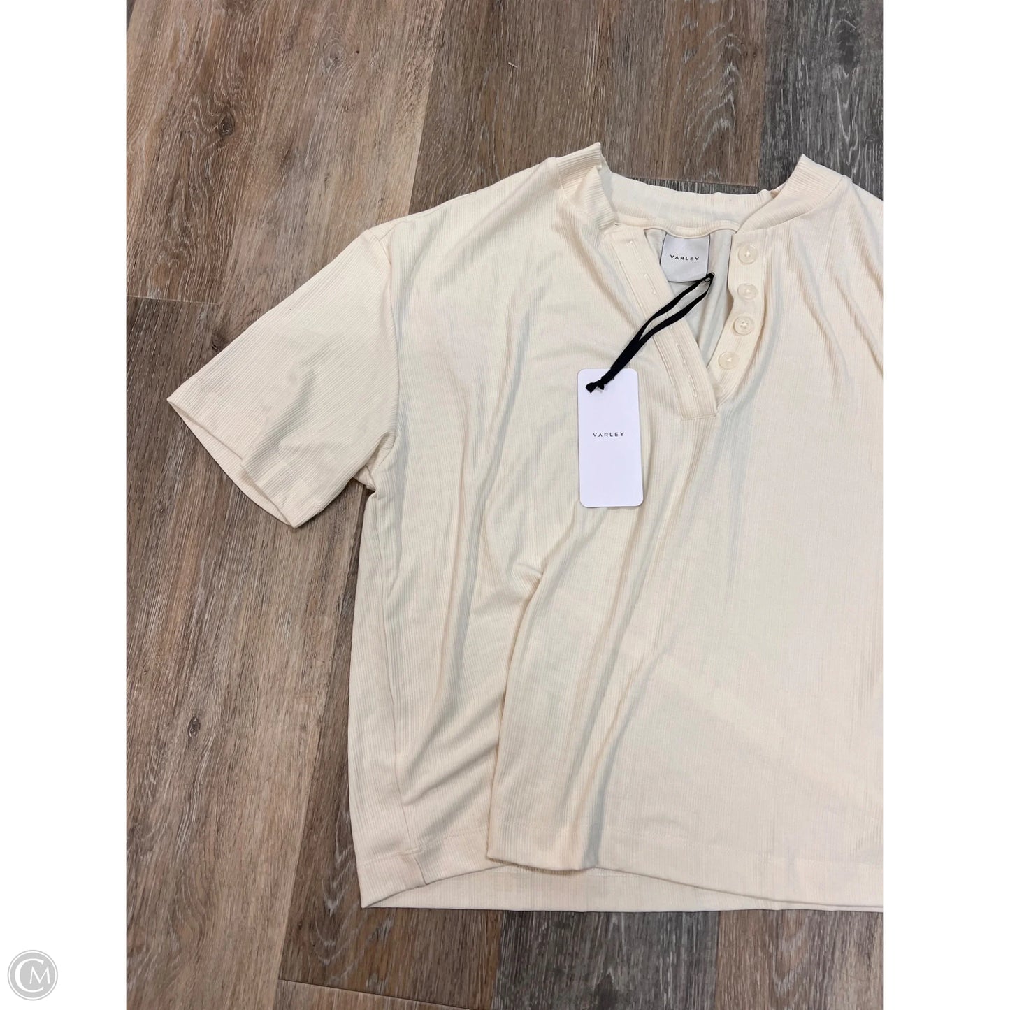 Top Short Sleeve By Varley In Cream, Size: L