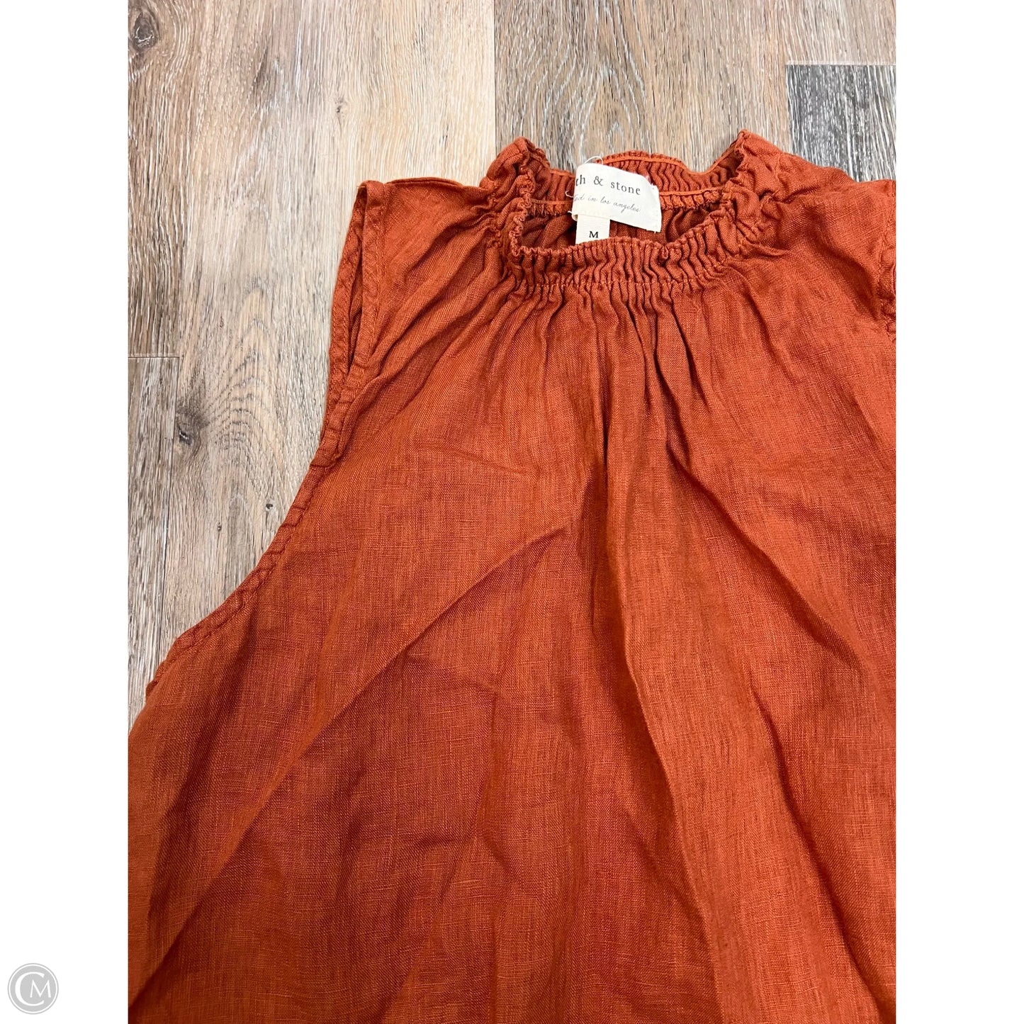 Top Sleeveless By Cloth & Stone In Orange, Size: M