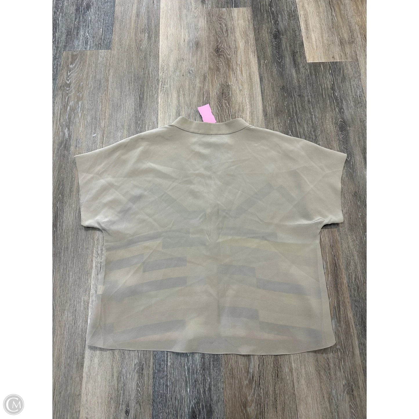 Blouse Short Sleeve By Tibi In Tan, Size: M