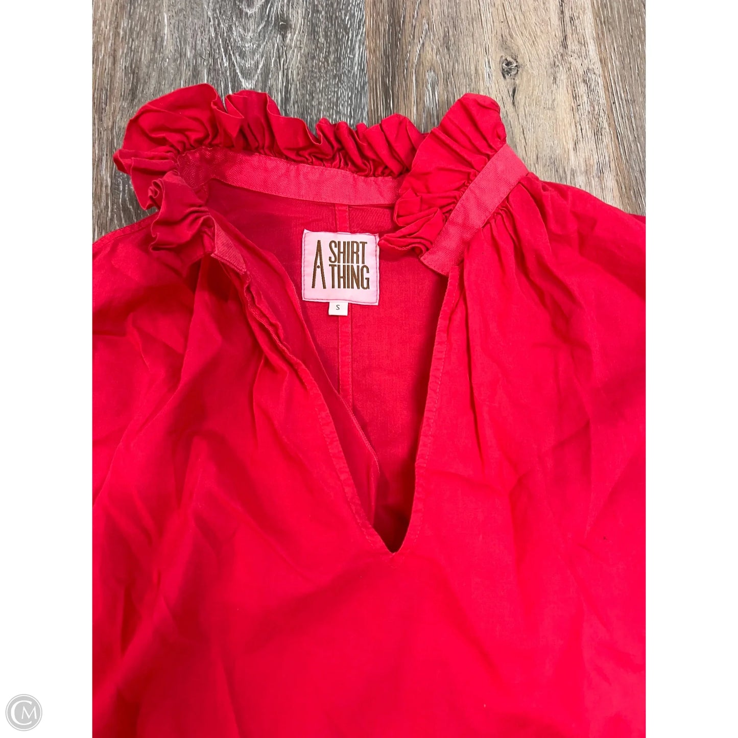 Designer Blouse Long Sleeve By A Shirt Thing In Pink, Size: S