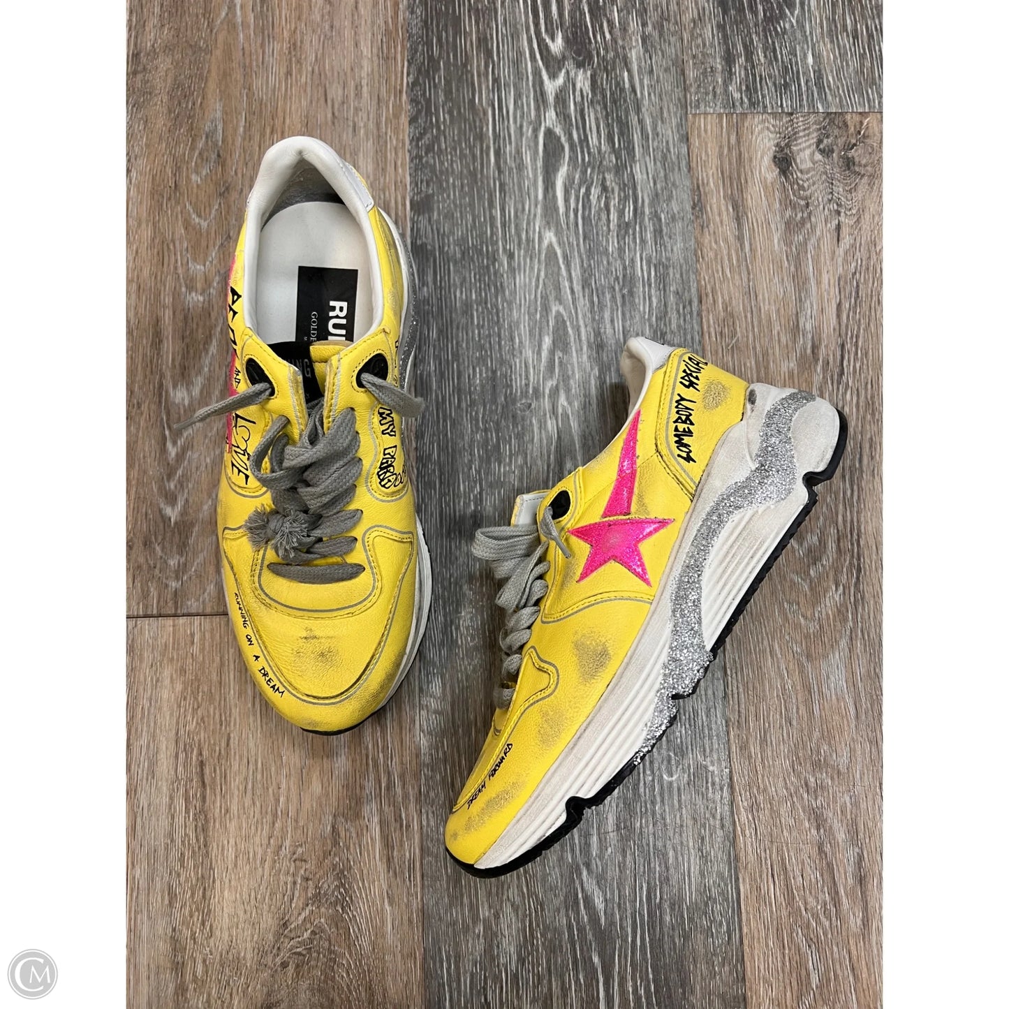 Shoes Luxury Designer By Golden Goose In Yellow, Size: 6/36