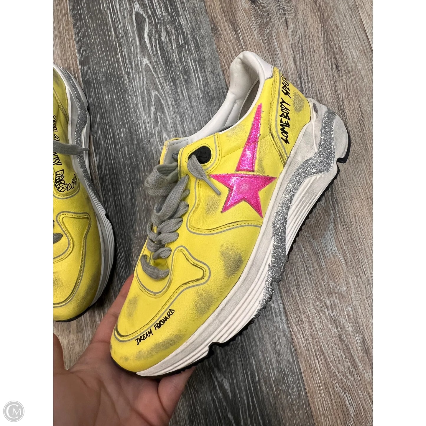 Shoes Luxury Designer By Golden Goose In Yellow, Size: 6/36