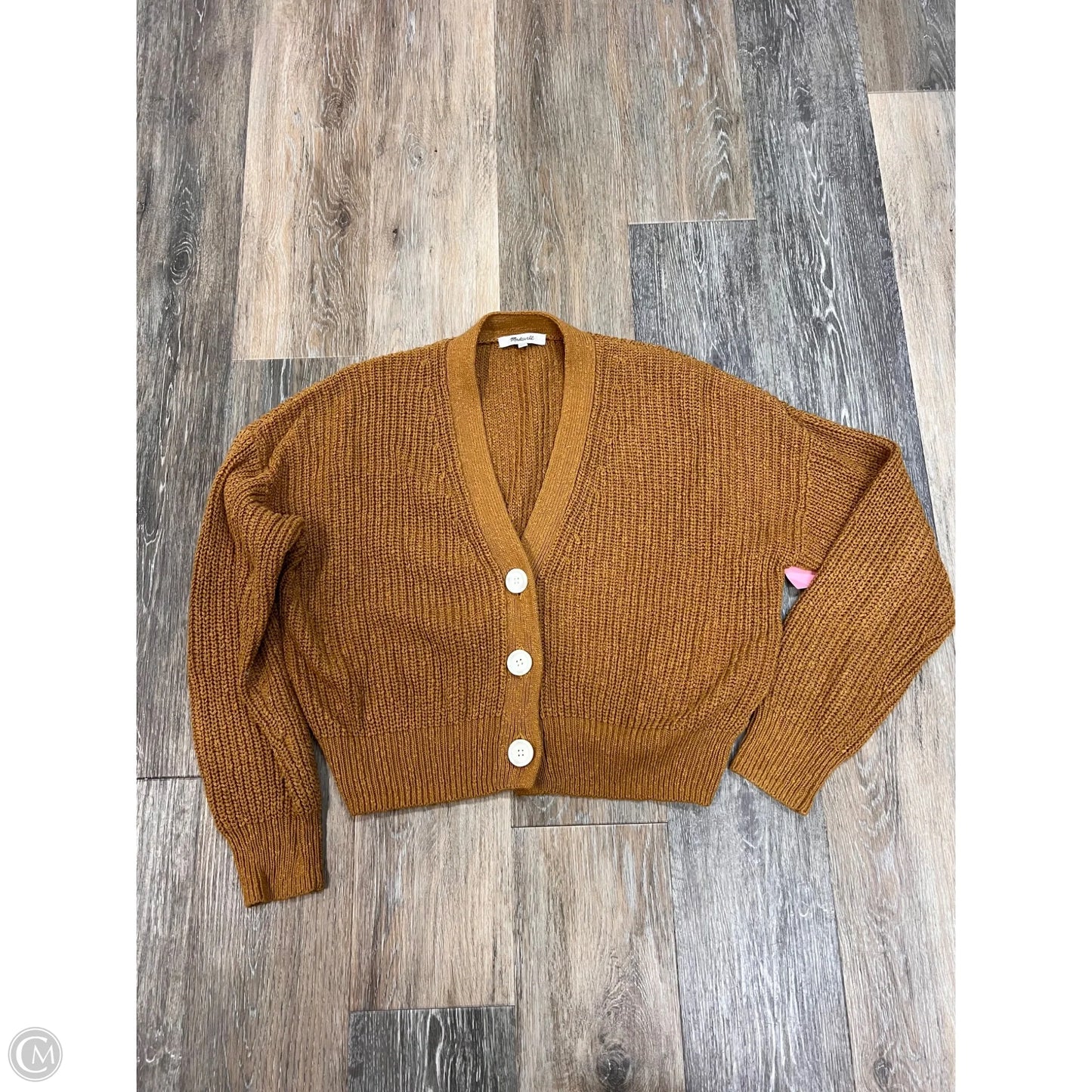 Sweater Cardigan By Madewell In Yellow, Size: M