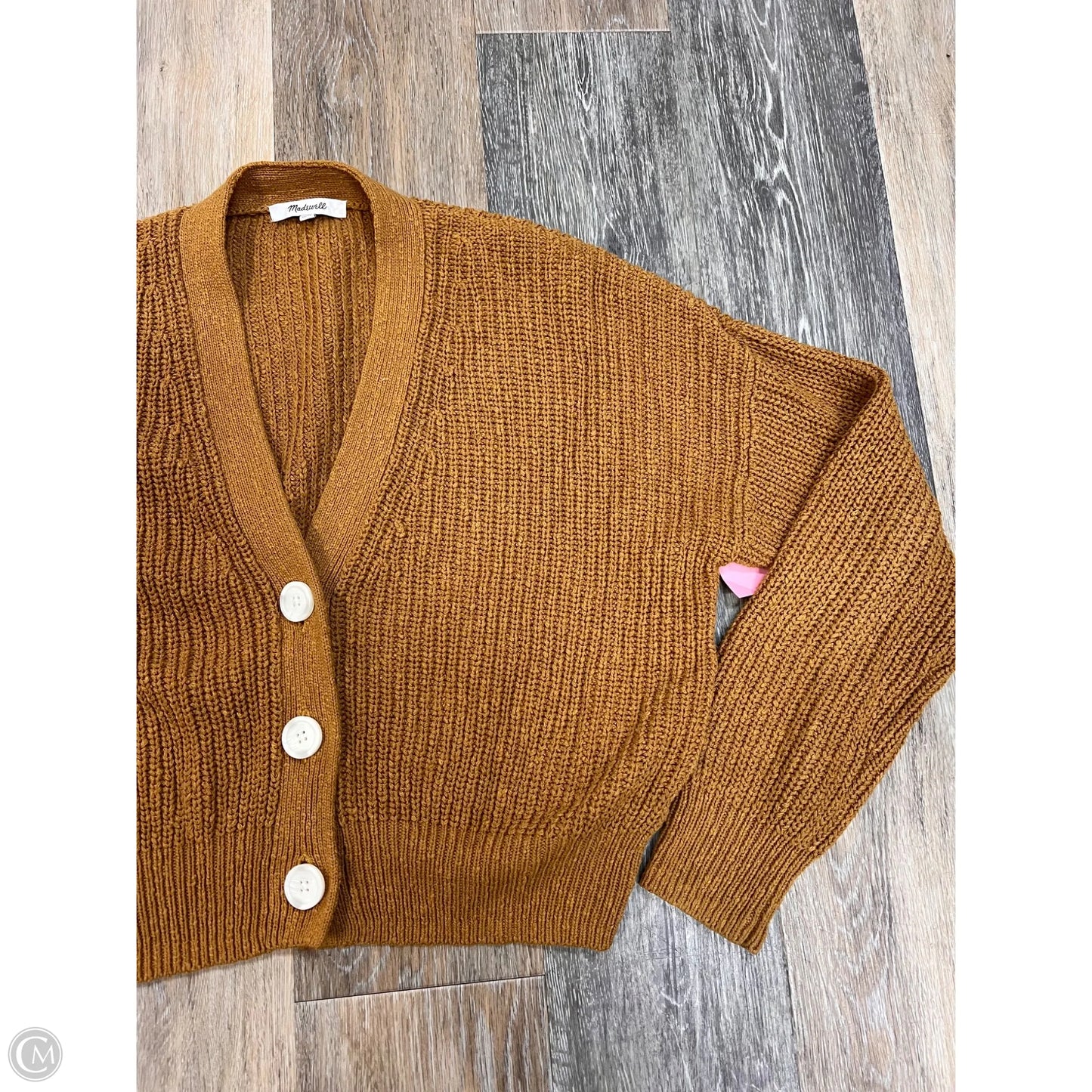 Sweater Cardigan By Madewell In Yellow, Size: M