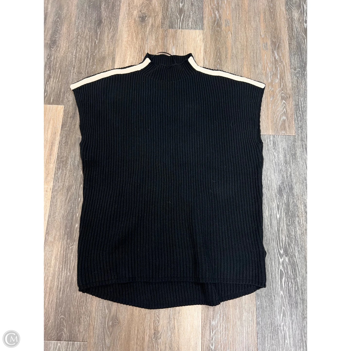 Sweater Short Sleeve By Maeve In Black, Size: L