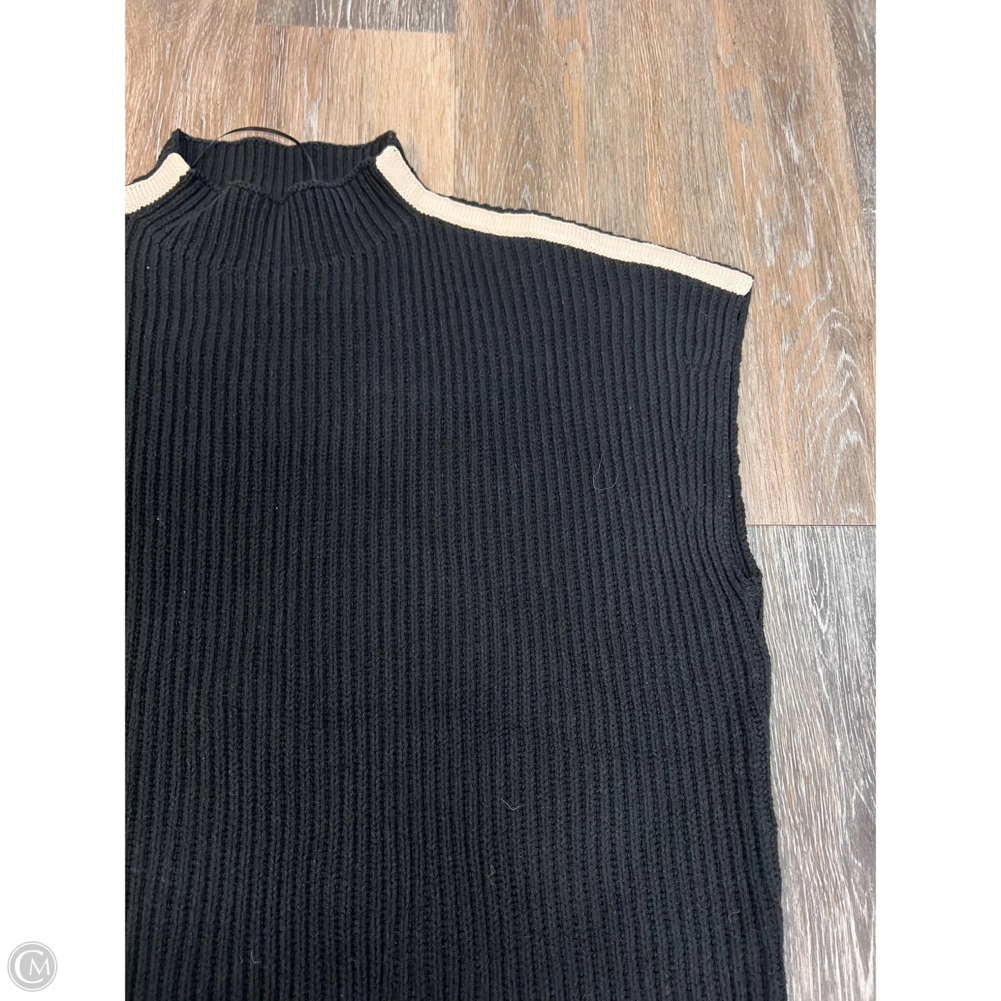 Sweater Short Sleeve By Maeve In Black, Size: L