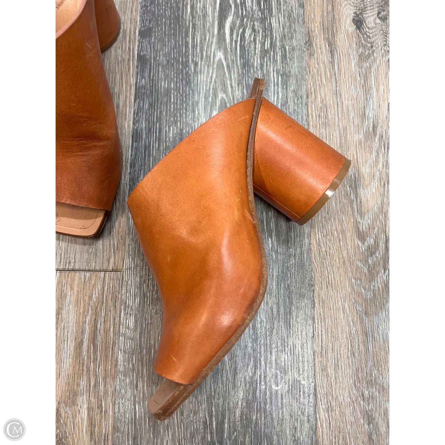 Sandals Heels Block By MM6 Maison Margiela In Tan, Size: 8/38