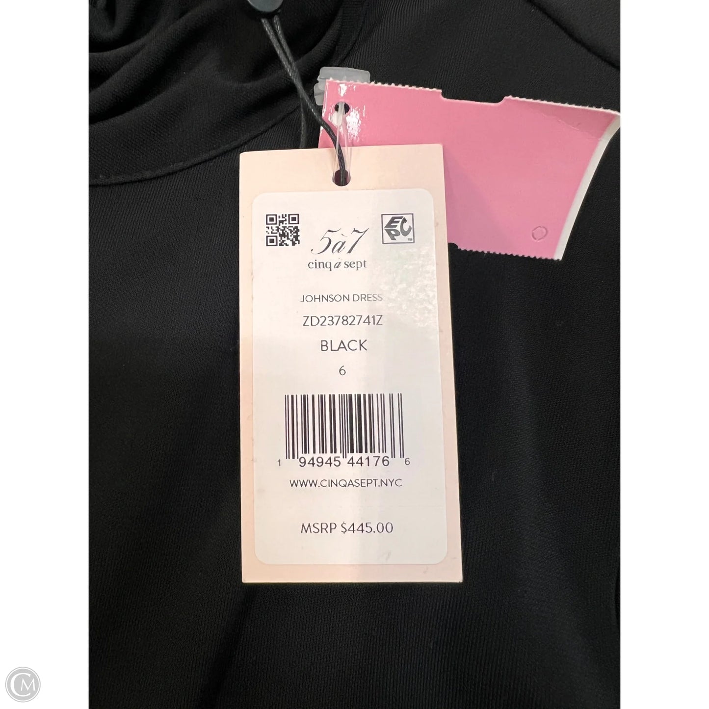 Designer Dress Party Long By Cinq à Sept In Black, Size: 6