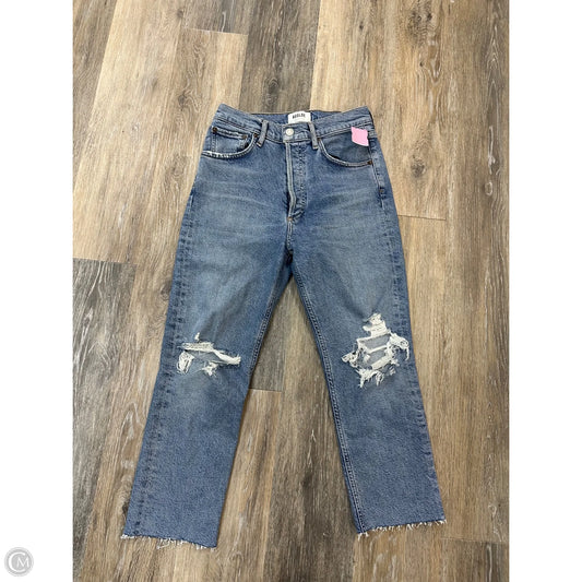 Jeans Skinny By Agolde In Blue Denim, Size: 1/25