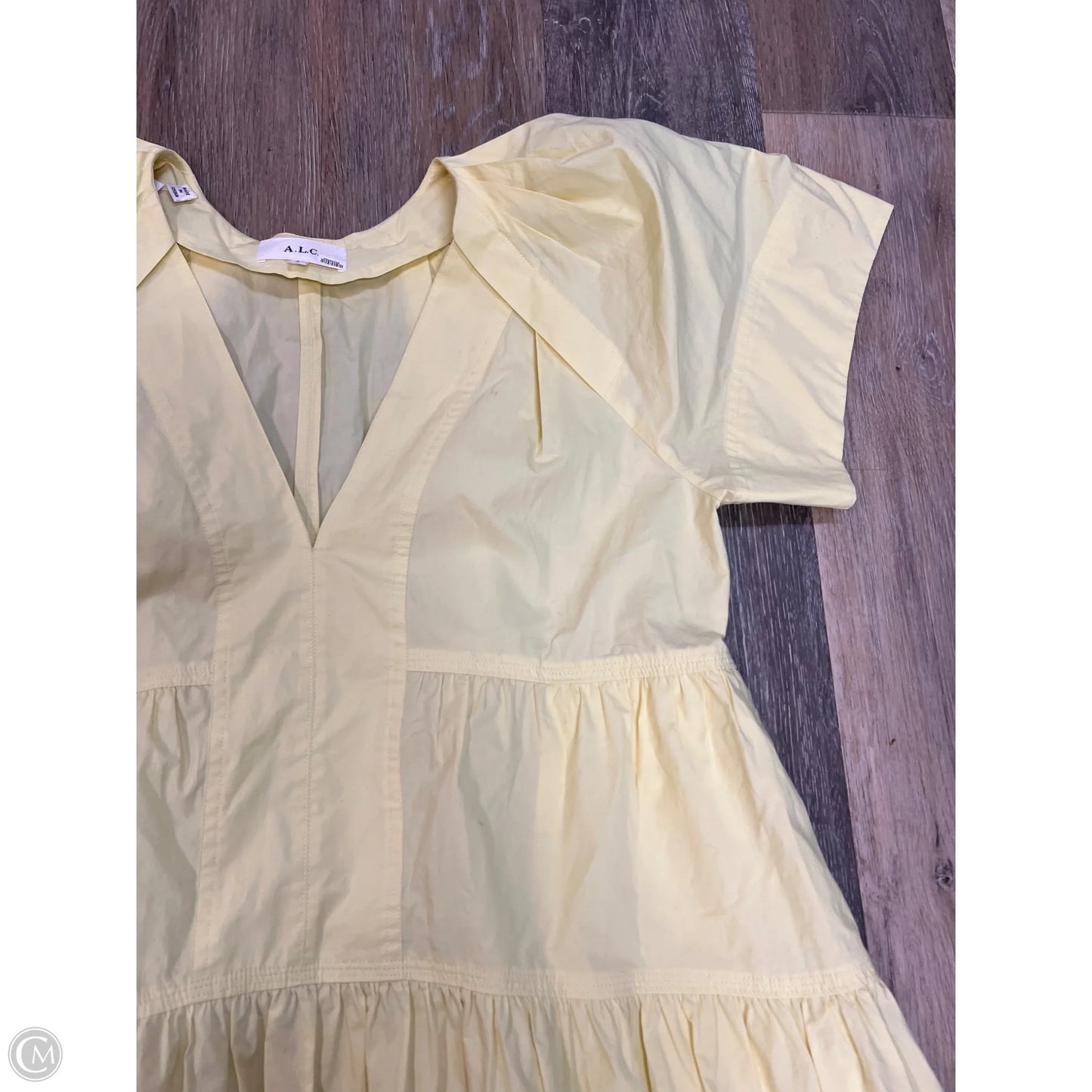 Dress Designer Casual Short By Alc In Yellow, Size: 2