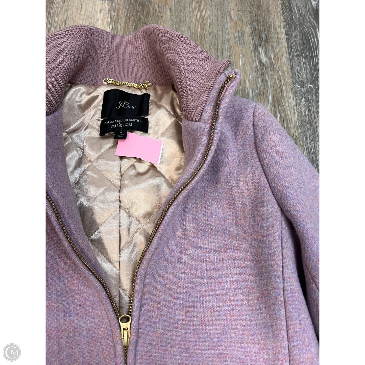 Coat Peacoat By J. Crew In Purple, Size: 4
