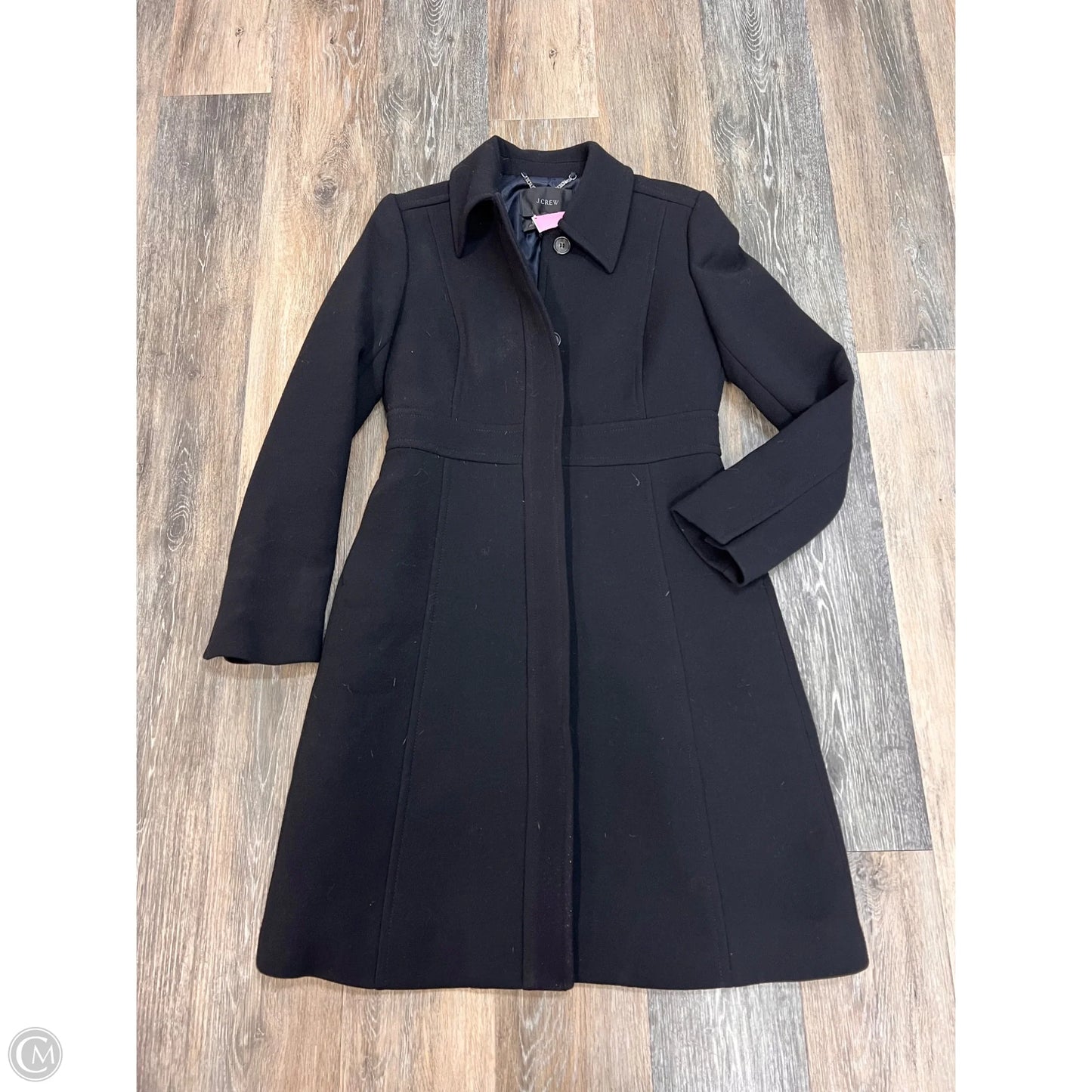 Coat Peacoat By J. Crew In Black, Size: 4