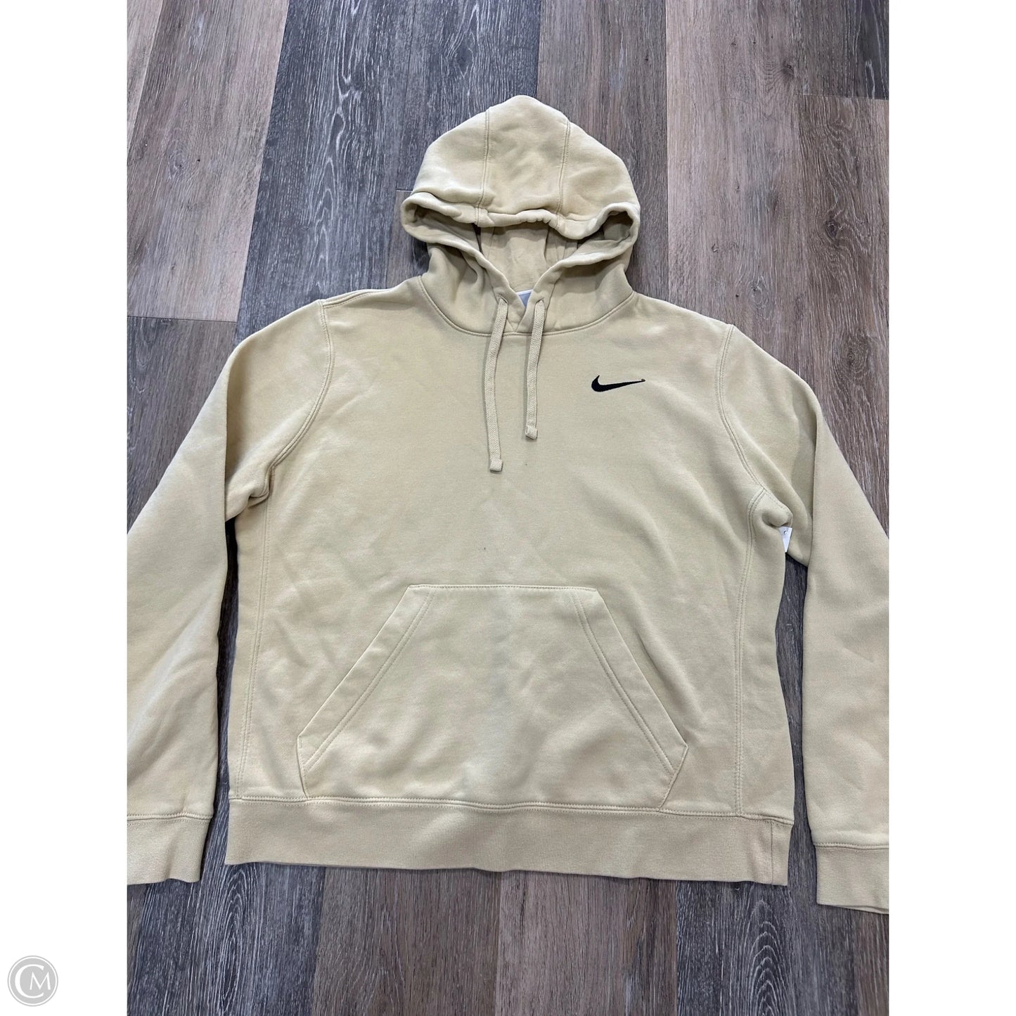 Athletic Sweatshirt Hoodie By Nike Apparel In Yellow, Size: M