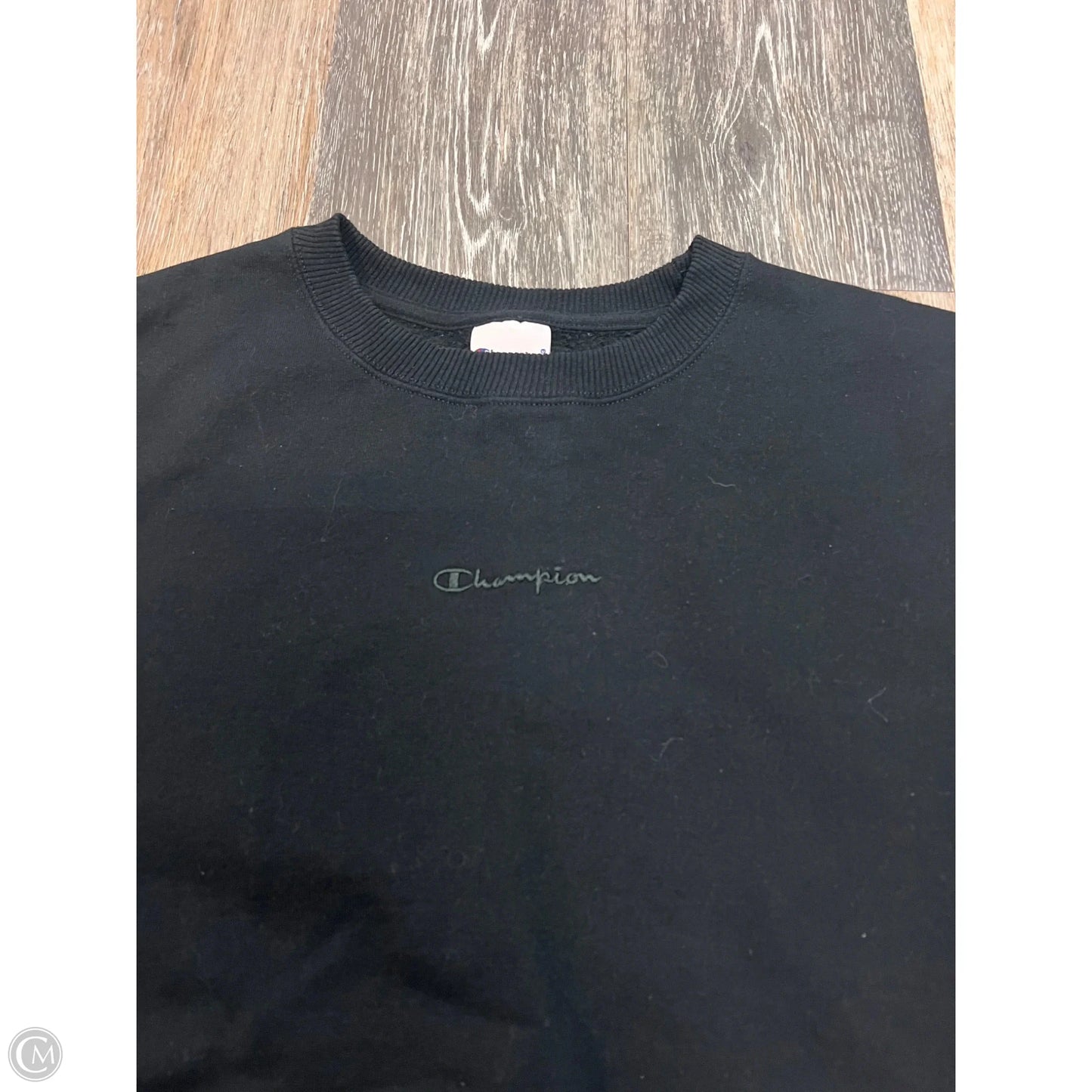 Athletic Sweatshirt Crewneck By Champion In Black, Size: S