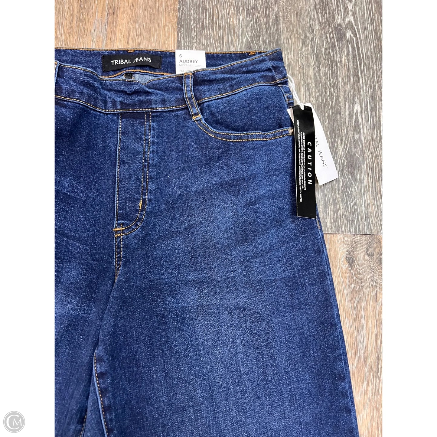 Jeans Wide Leg By Tribal In Blue Denim, Size: 6
