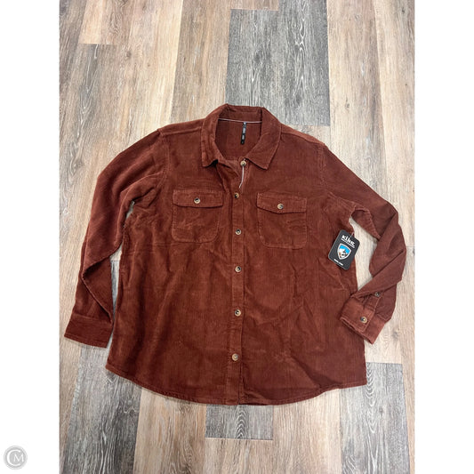 Jacket Shirt By Kuhl In Brown, Size: L