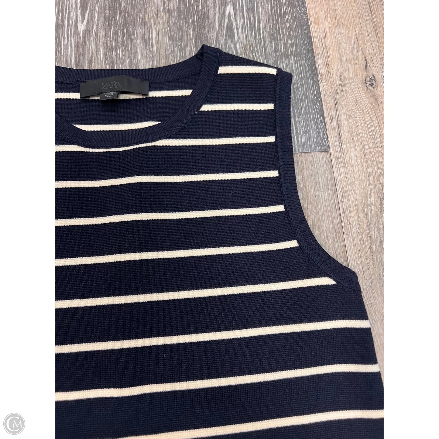 Dress Casual Midi By Zara In Navy, Size: Xs