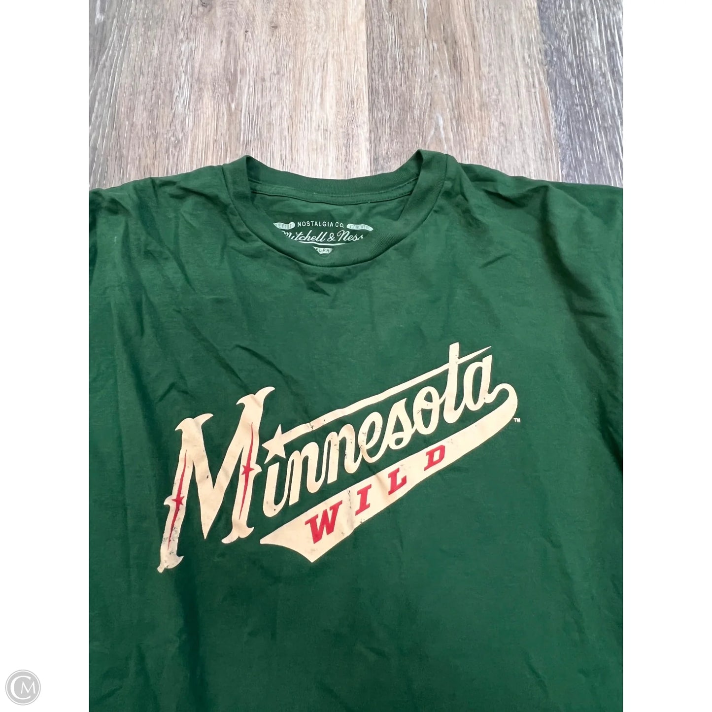 *Athletic Top Long Sleeve By Mitchell and Ness In Green, Size: L