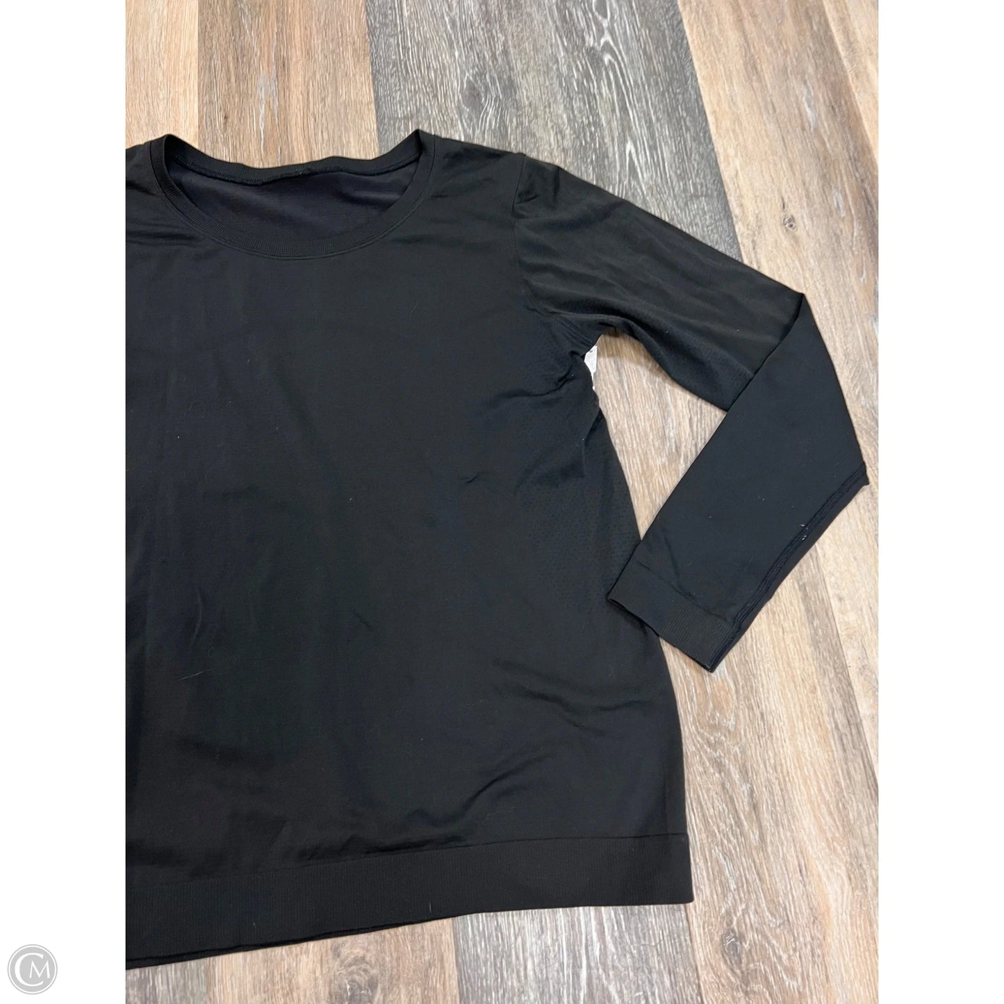 Athletic Top Long Sleeve Crewneck By Lululemon In Black, Size: 8