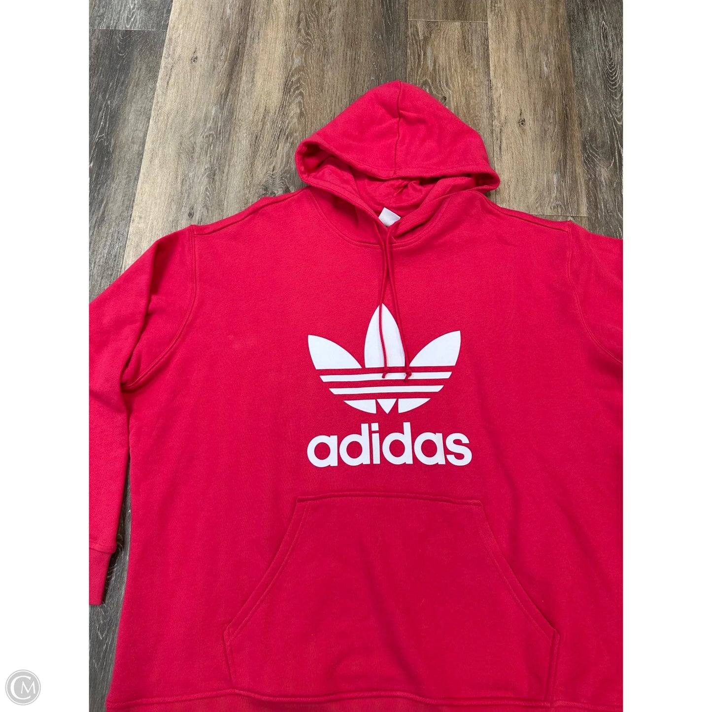 Athletic Sweatshirt Hoodie By Adidas In Pink, Size: 4x
