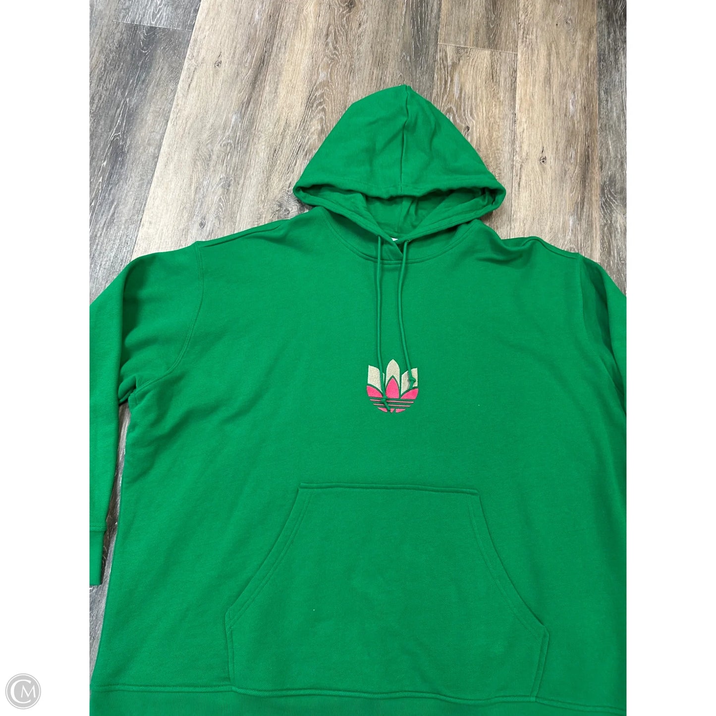 Athletic Sweatshirt Hoodie By Adidas In Green, Size: 4x