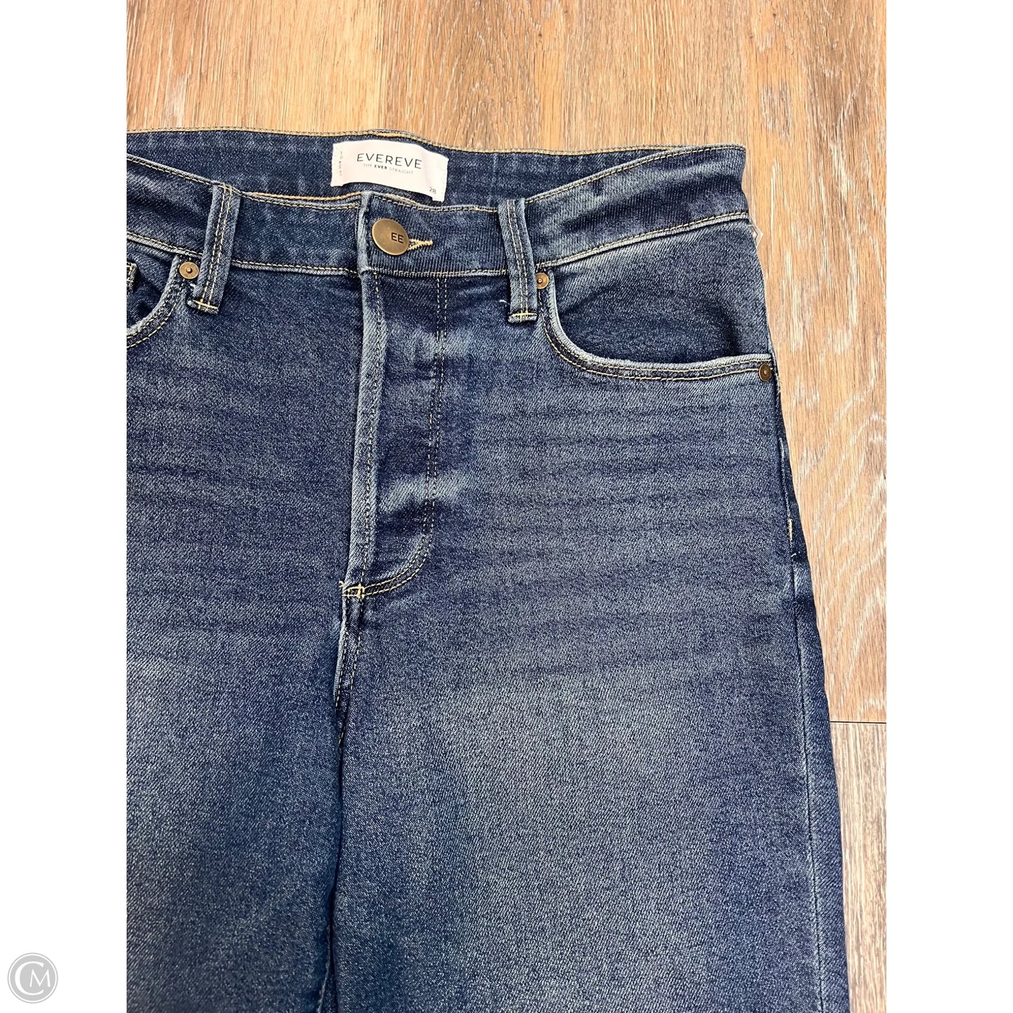 Jeans Straight By Evereve In Blue Denim, Size: 6/28