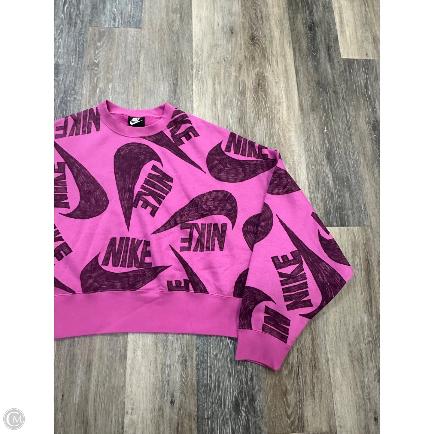 Athletic Sweatshirt Crewneck By Nike Apparel In Pink, Size: Xl