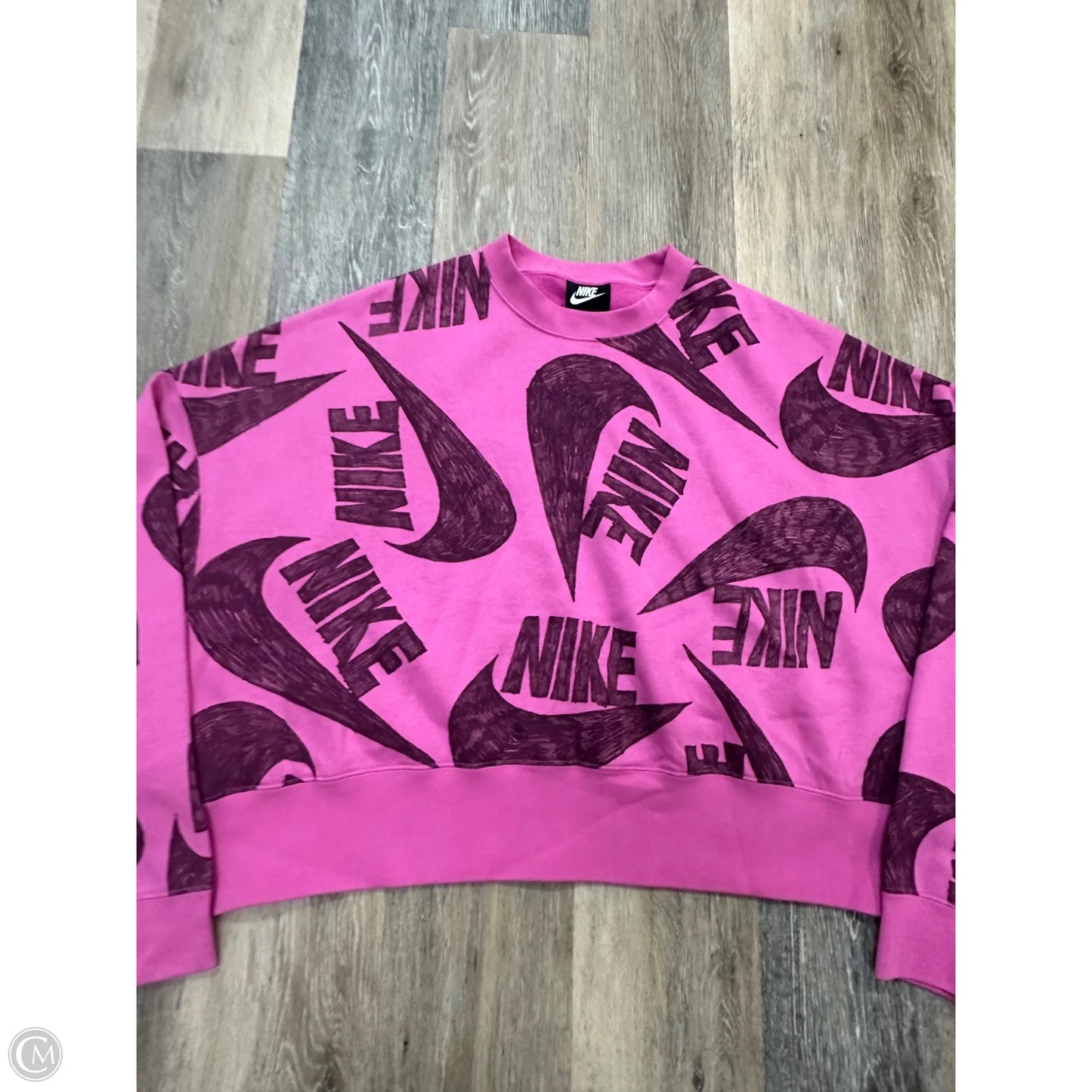 Athletic Sweatshirt Crewneck By Nike Apparel In Pink, Size: Xl