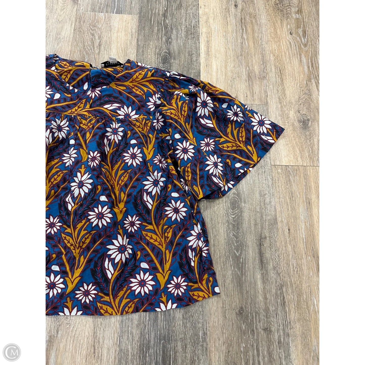Top Short Sleeve By Evereve In Multi-colored, Size: S