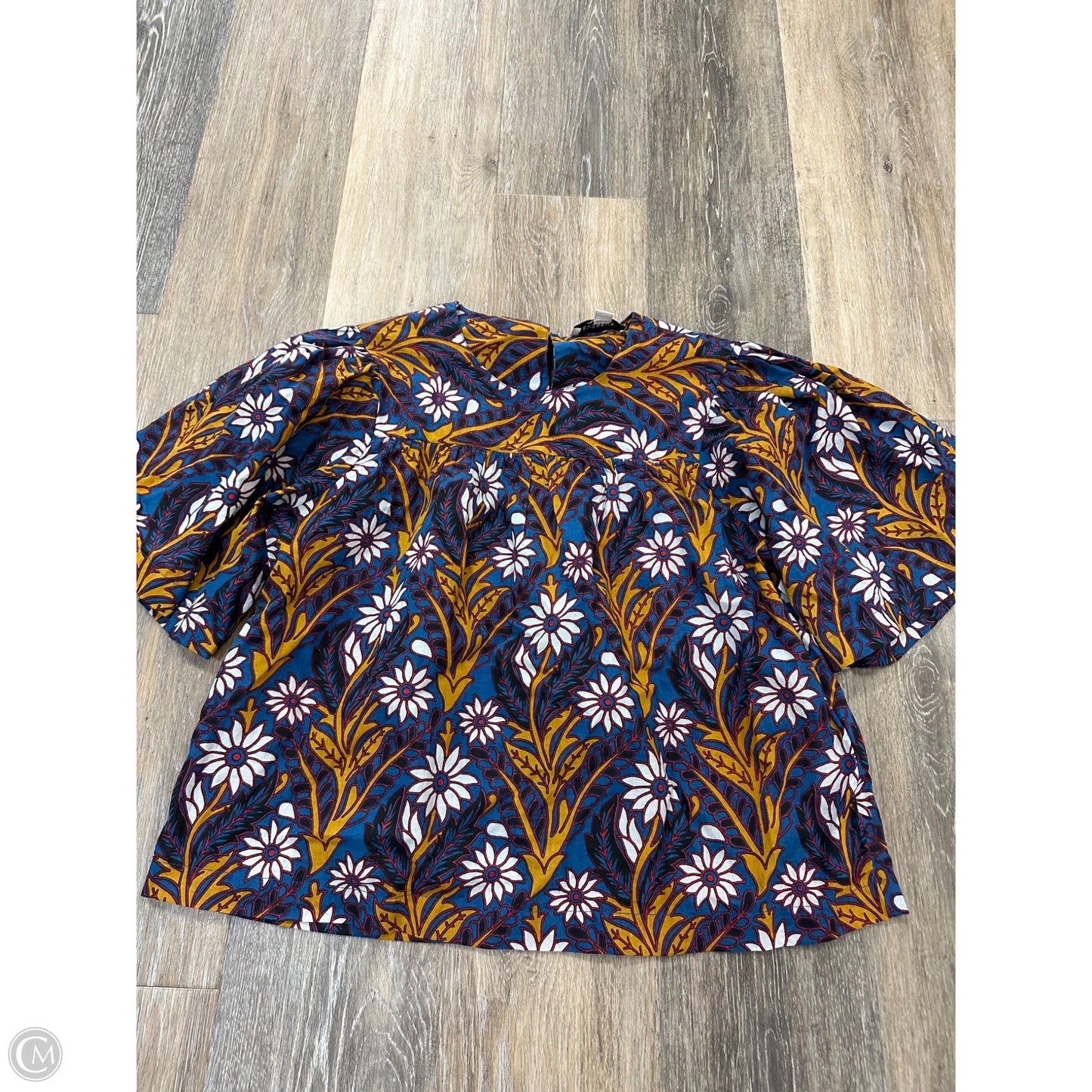 Top Short Sleeve By Evereve In Multi-colored, Size: S