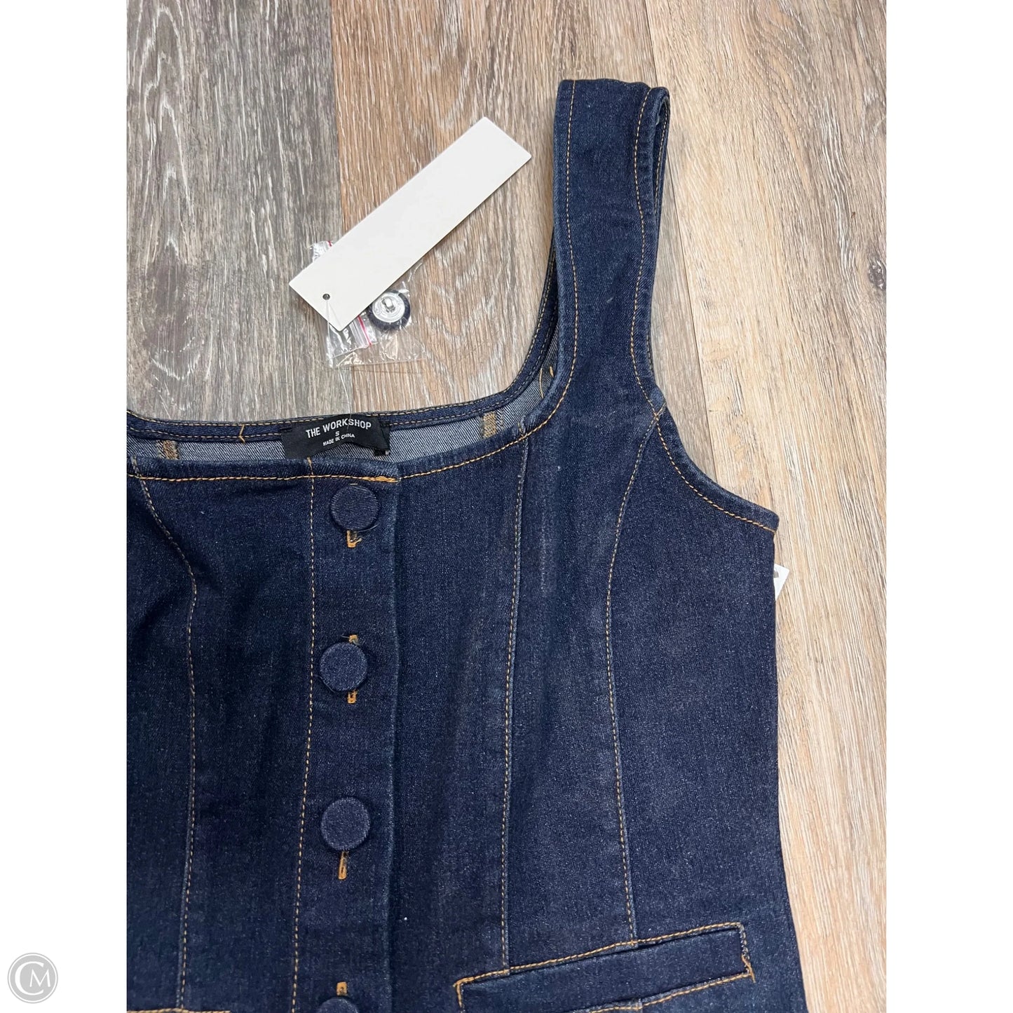 Tank Top By The Workshop In Blue Denim, Size: S