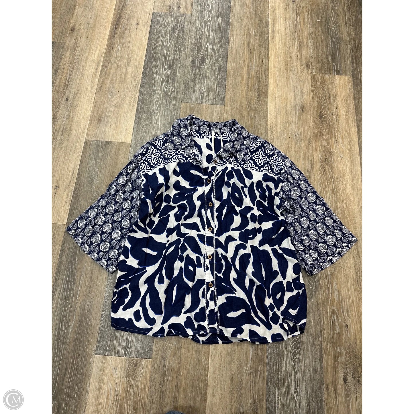 Blouse Long Sleeve By Anthropologie In Blue, Size: S