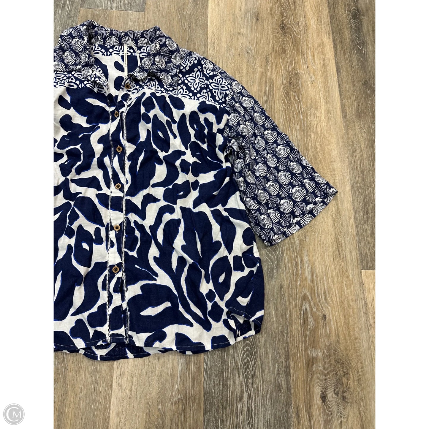 Blouse Long Sleeve By Anthropologie In Blue, Size: S