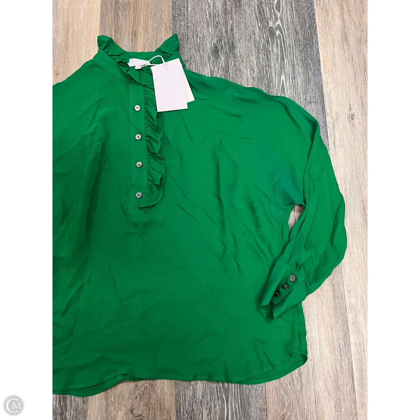 Blouse Designer By Christy Lynn In Green, Size: Xs