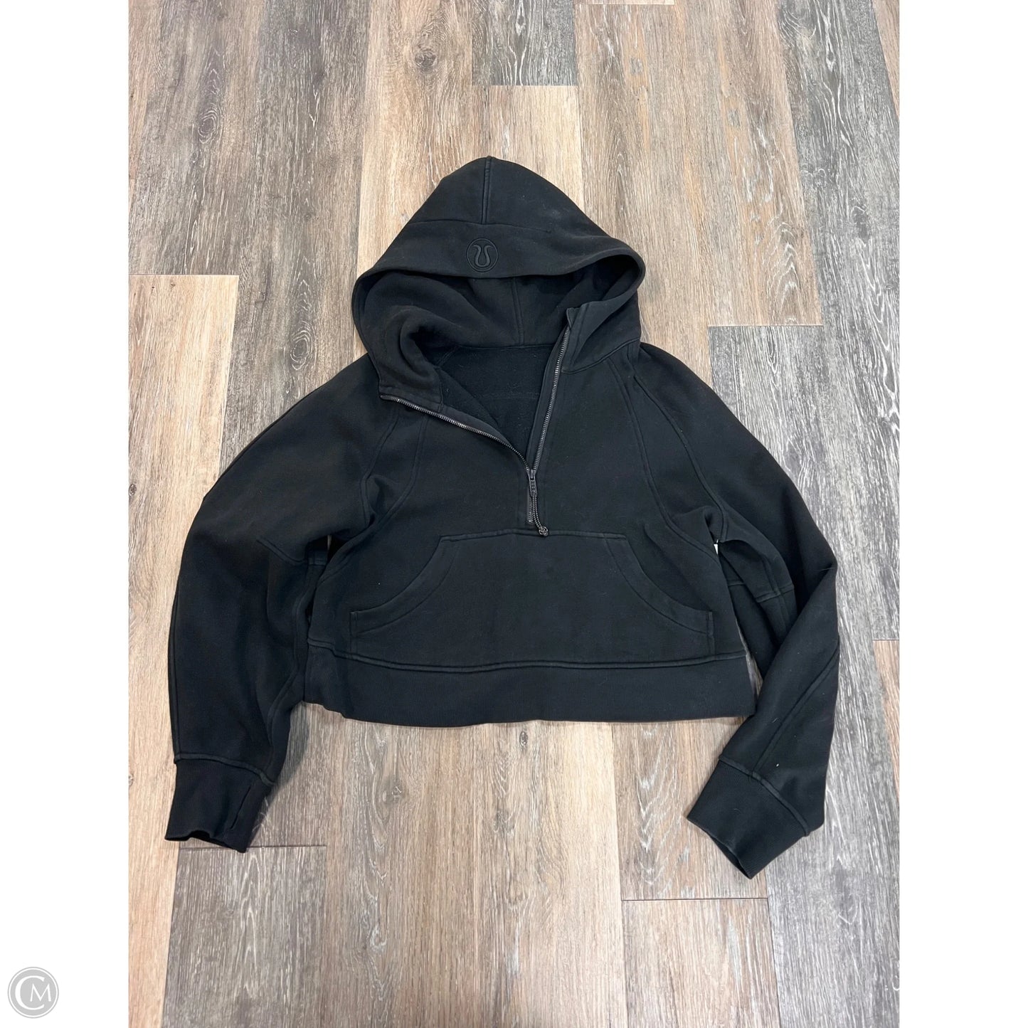 Athletic Sweatshirt Hoodie By Lululemon In Black, Size: Xs/S