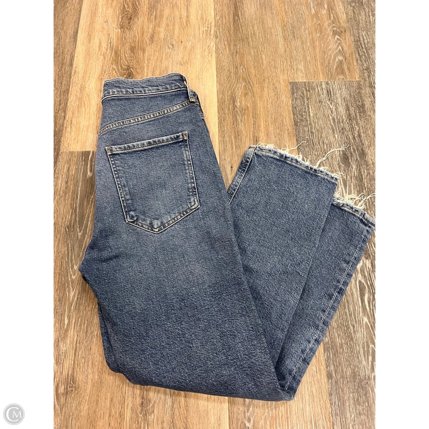 Jeans Straight By Agolde In Blue Denim, Size: 6