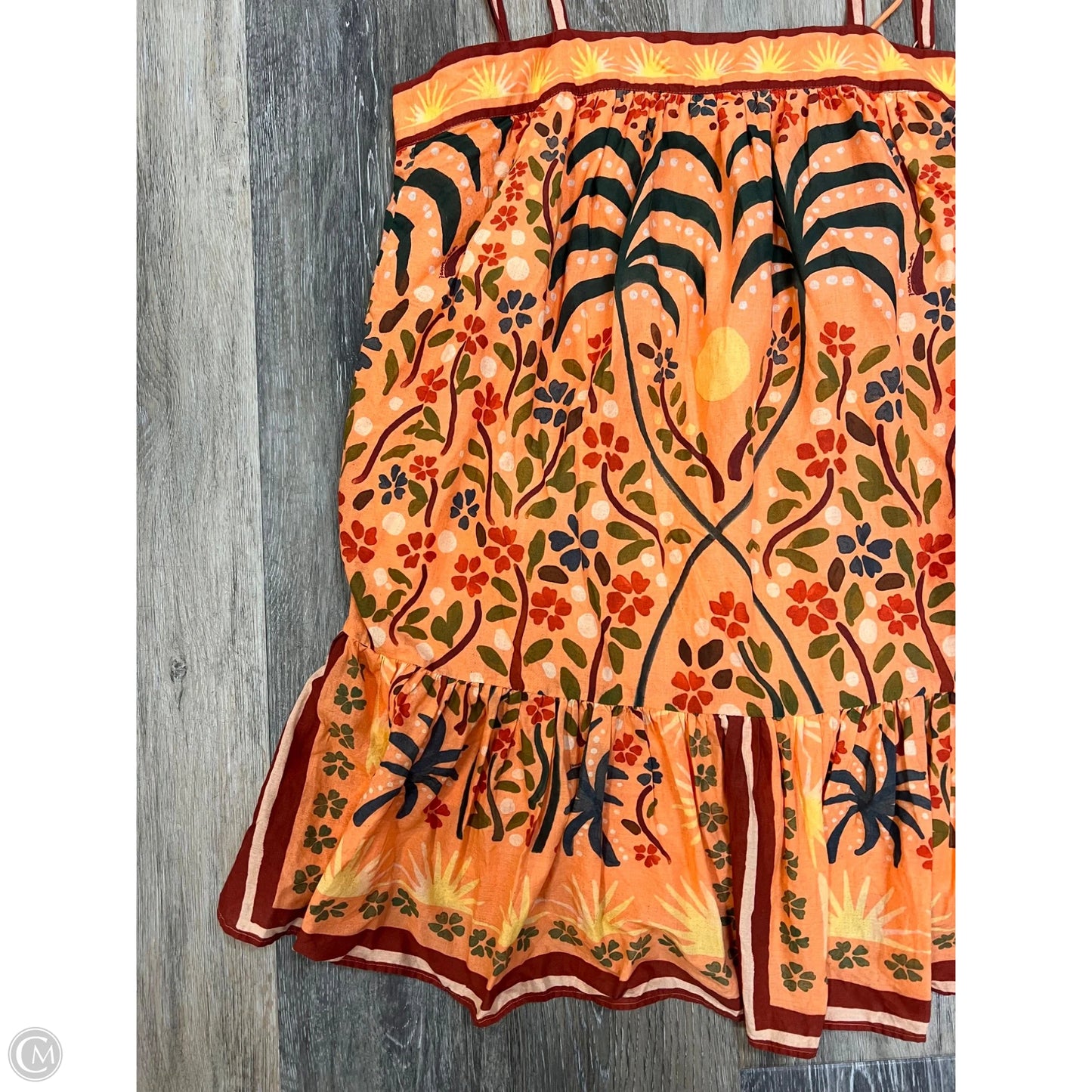Dress Casual Short By Farm Rio In Orange, Size: S